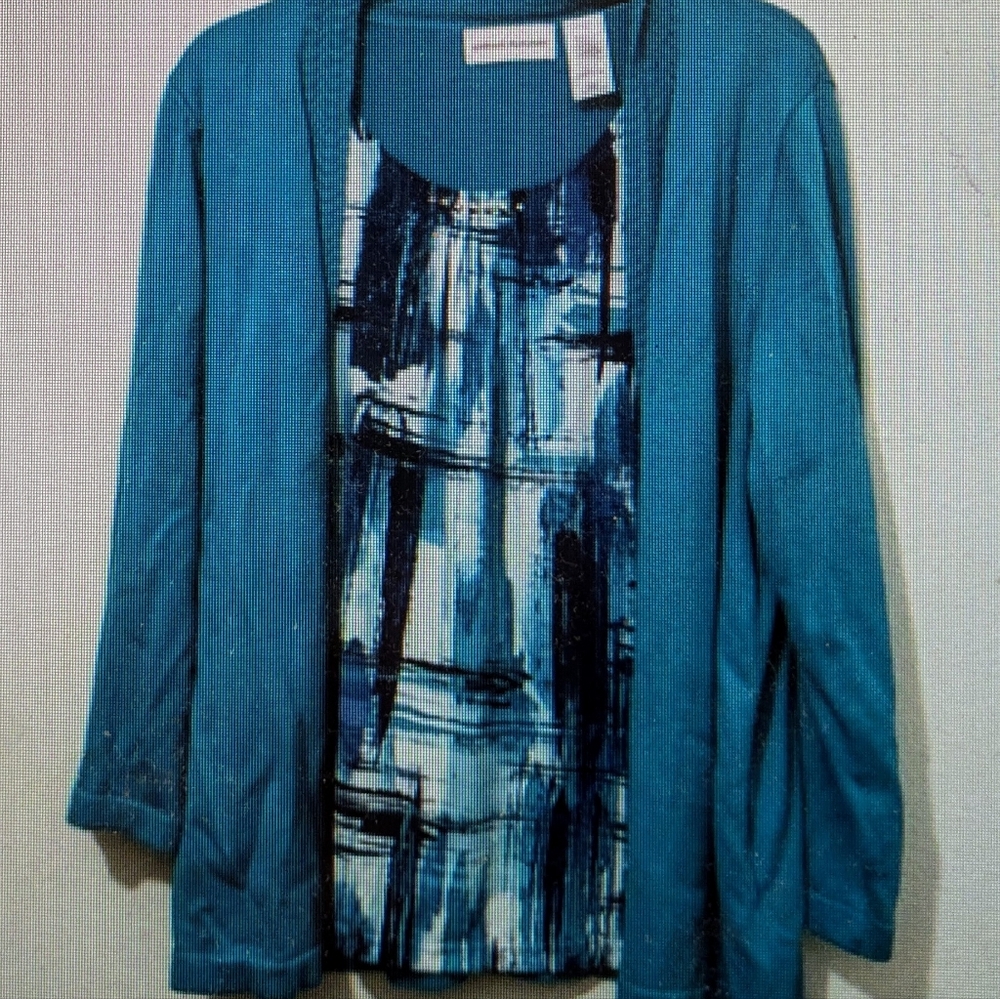 SORRY NOT FOR SALE    XXXXXAlfred Dunner Women's 2 In 1 Cardigan Blouse